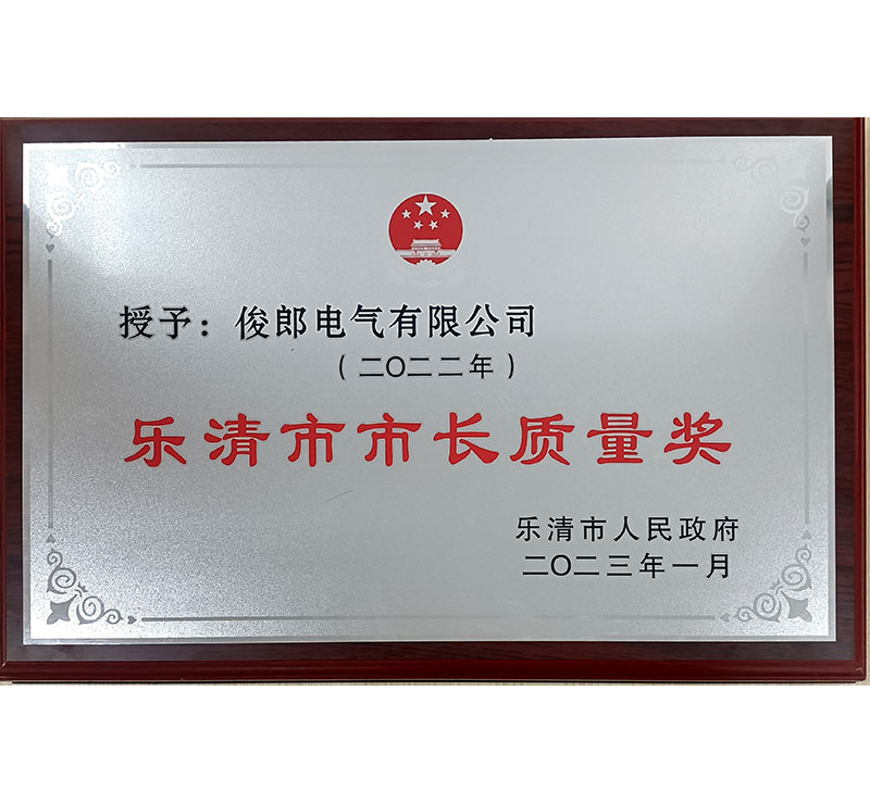 樂清市市長質(zhì)量獎